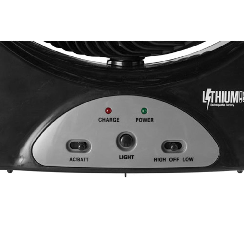 Coleman 240V Rechargeable Lithium Ion Fan with LED Lights 12”/30cm