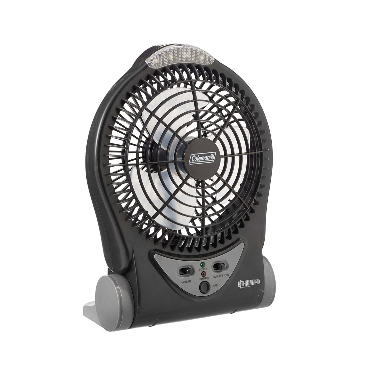 Coleman 240V Rechargeable Lithium Ion Fan with LED Lights 6”/15cm