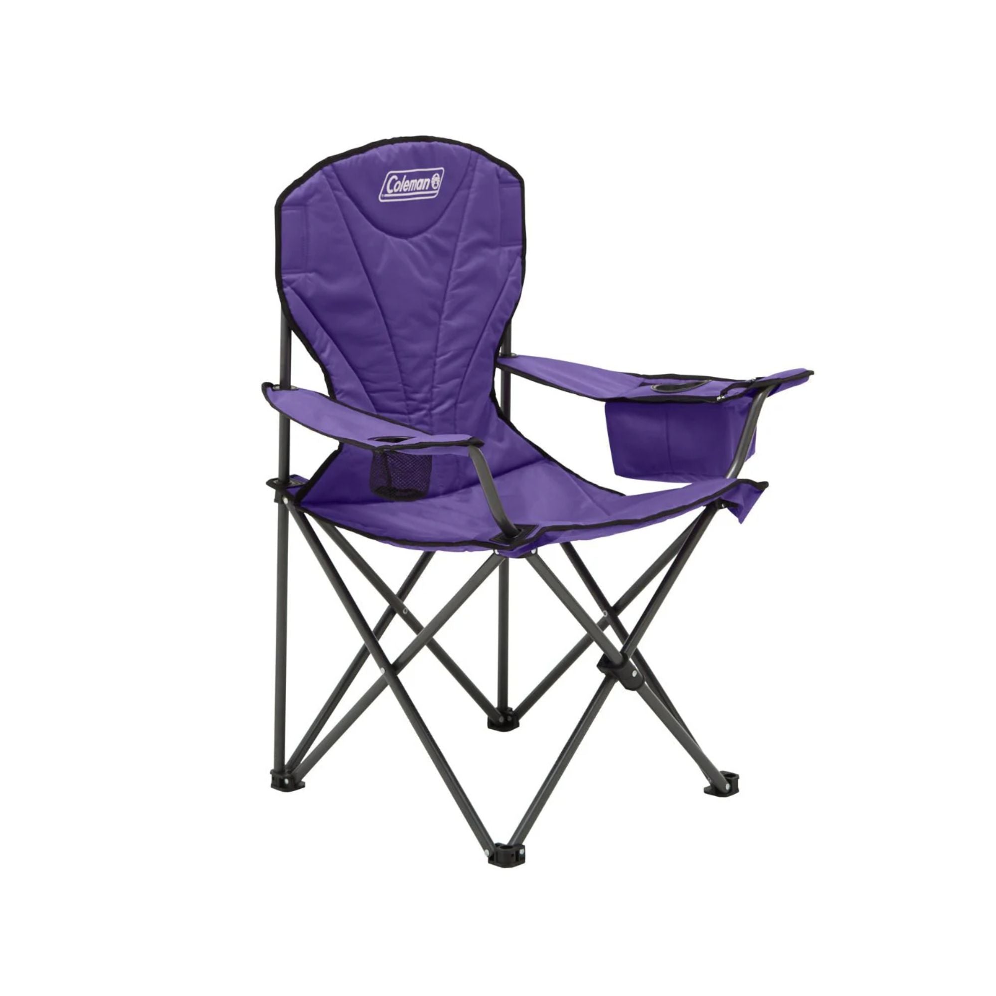 Coleman Quad Queen Size Cooler Arm Camp Chair - Purple