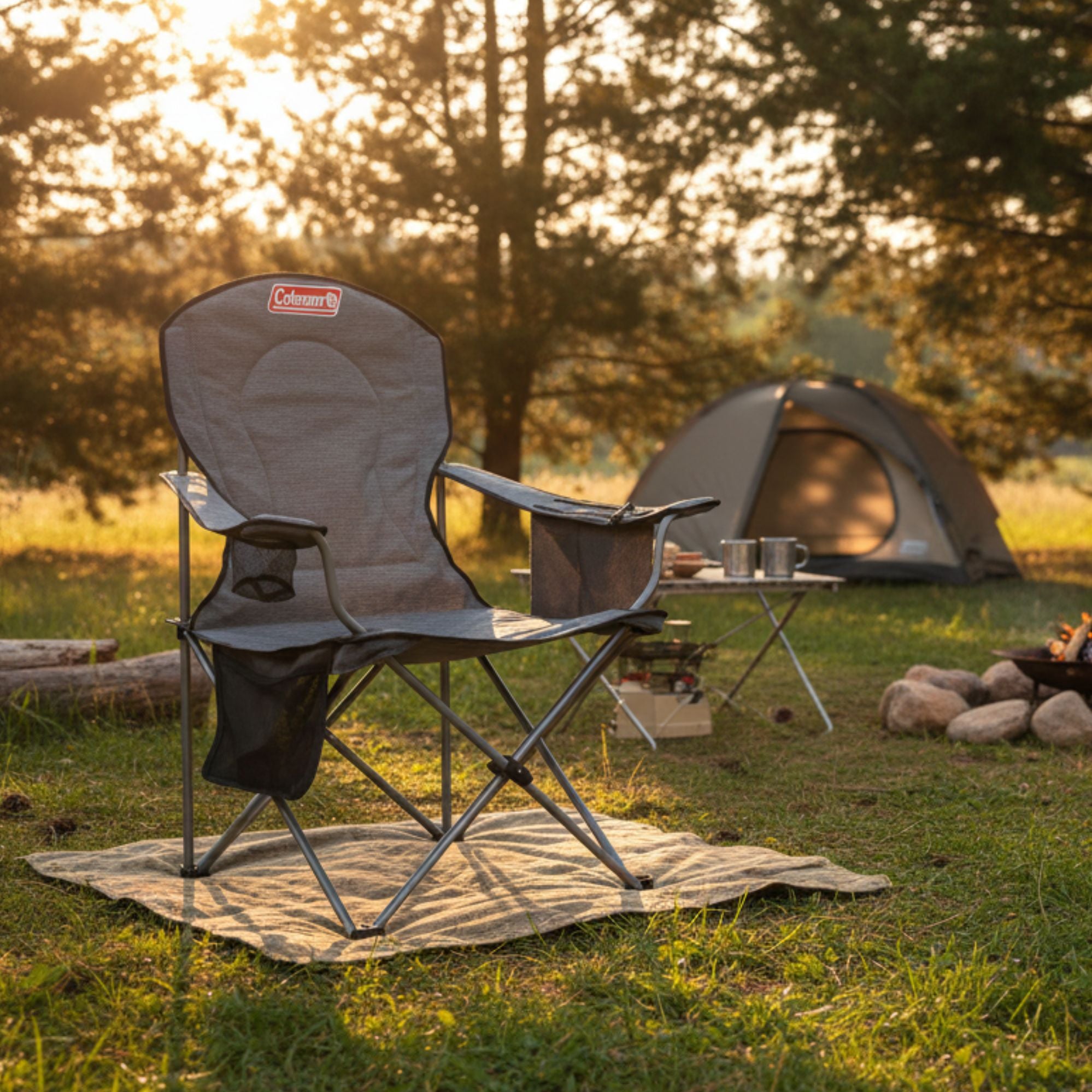 Coleman Heather Deluxe Cooler Arm Extra Wide Chair – Wildtrak