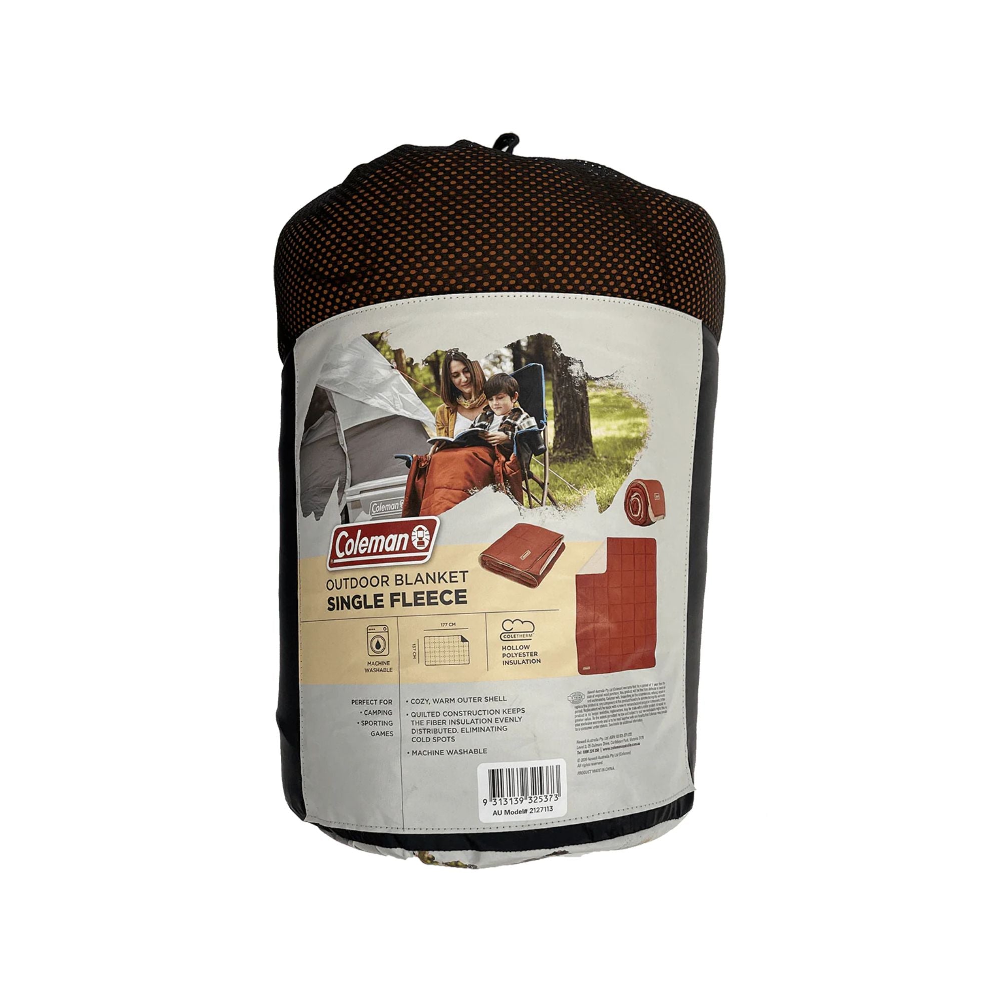 Plush Fleece Blanket, Quilt Construction, 180T Brushed Polyester Shell, Coletherm™ Hollow Polyester Filling,Temp Rating: 0°C, 152 x 66 cm