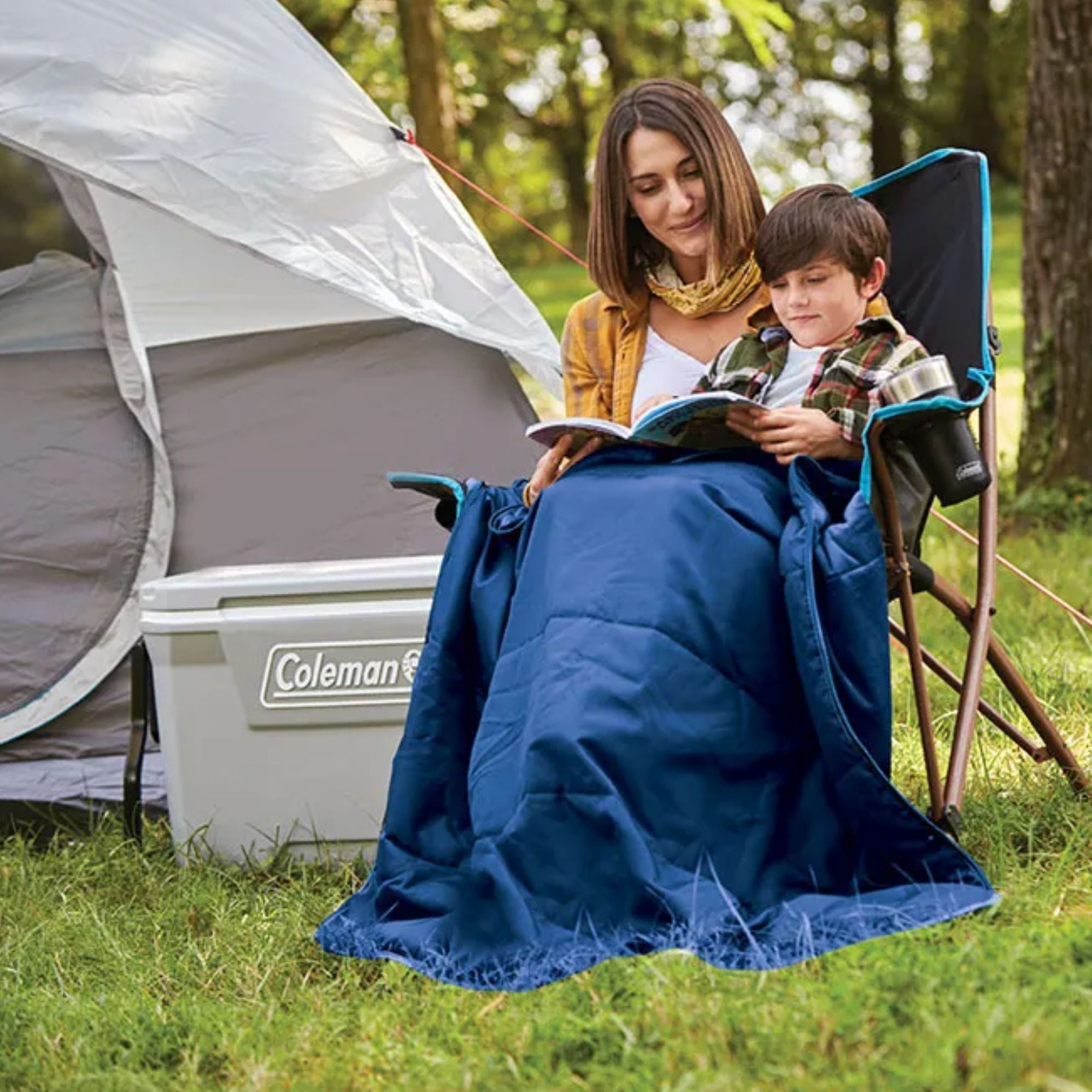 Coleman 5°C Sleeping Bag Single Plush Blanket, Coletherm™, Quilt Construction, 156 x 66 cm