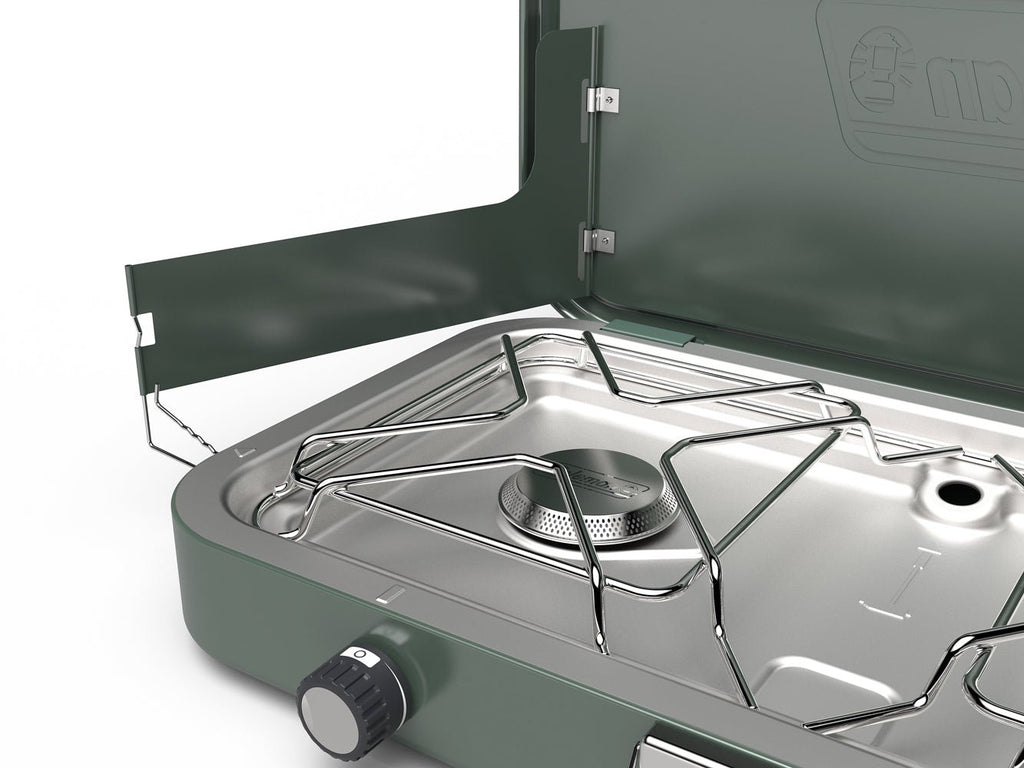 Coleman Cascade 222 2-Burner Portable Camping Stove with Wind Guards, 22000 BTUs