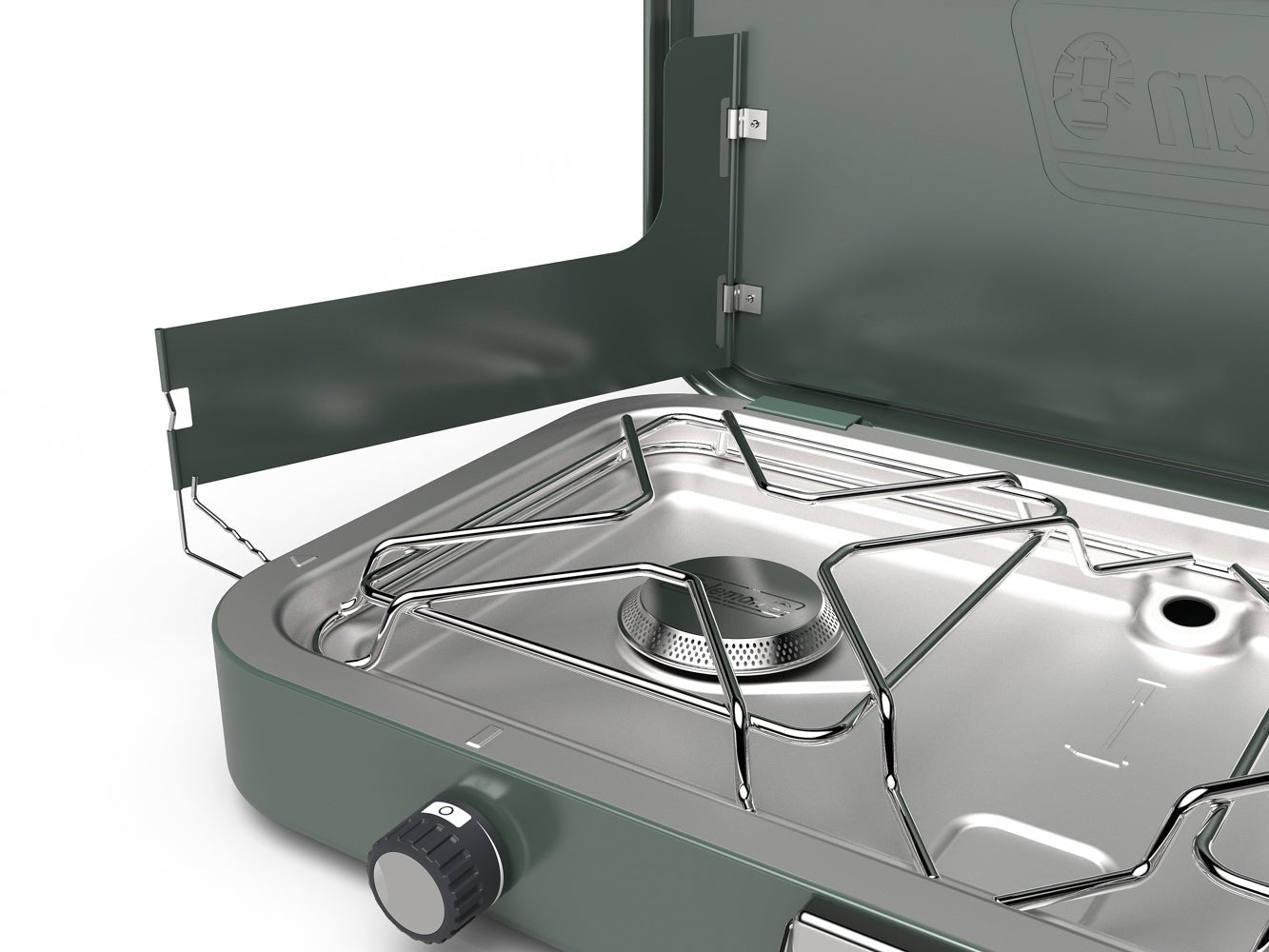 Coleman Cascade 222 2-Burner Portable Camping Stove with Wind Guards, 22000 BTUs