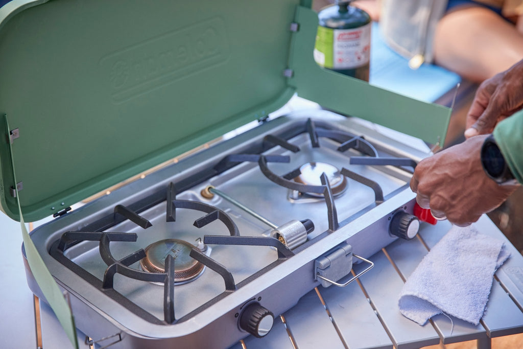 Coleman Cascade 3-in-1 Portable Camping Stove with Wind Guards, 24000 BTUs
