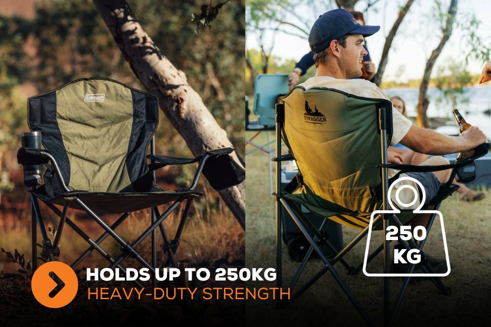 Coleman 250 Plus Quad Fold Chair Swagger Extra Wide – Wildtrak