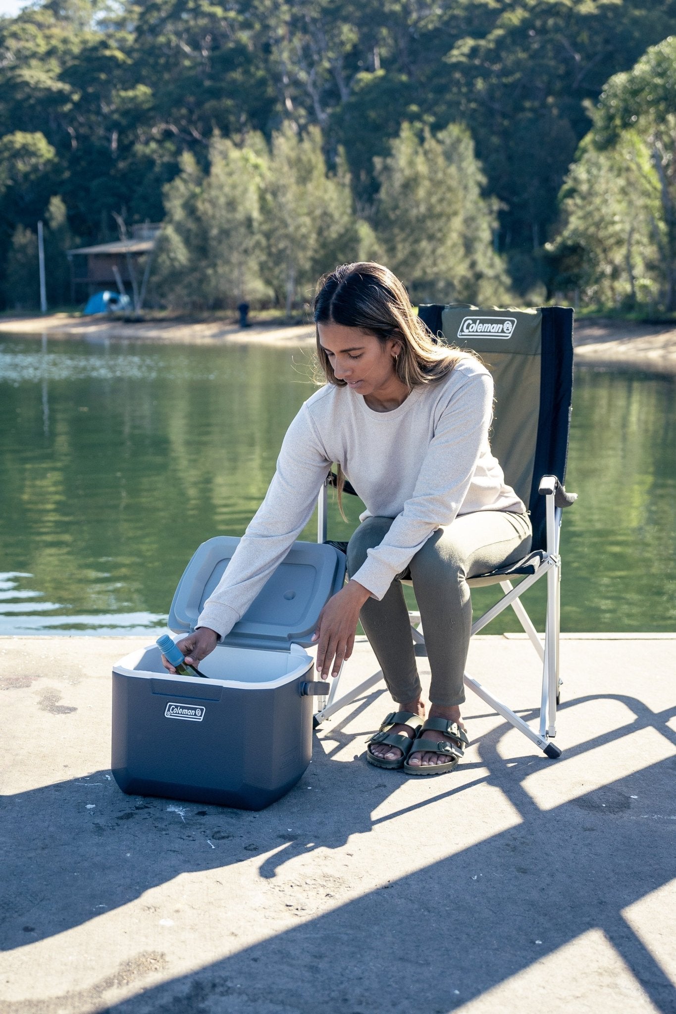 Extreme 15L Daintree Hard Cooler Grey with Heavy Duty locking Carry Handle