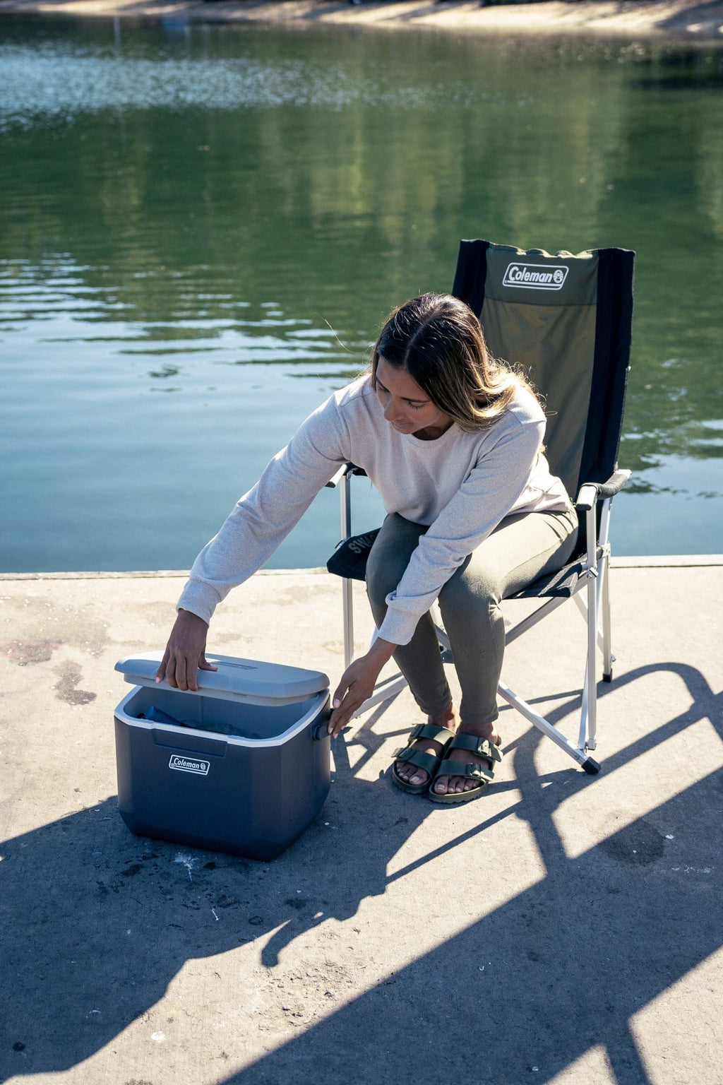 Extreme 15L Daintree Hard Cooler Grey with Heavy Duty locking Carry Handle