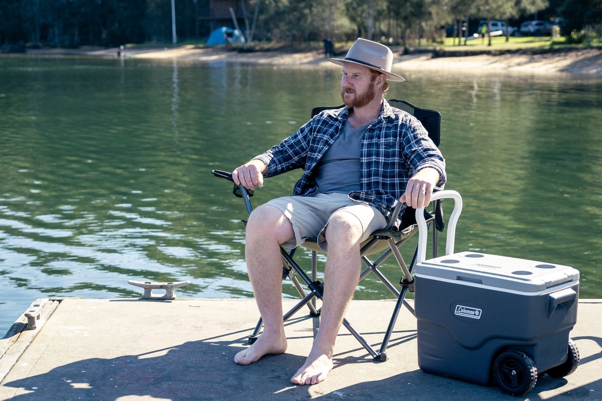 Extreme Cooler 38L Grey with Heavy Duty Wheels and Towing Handle
