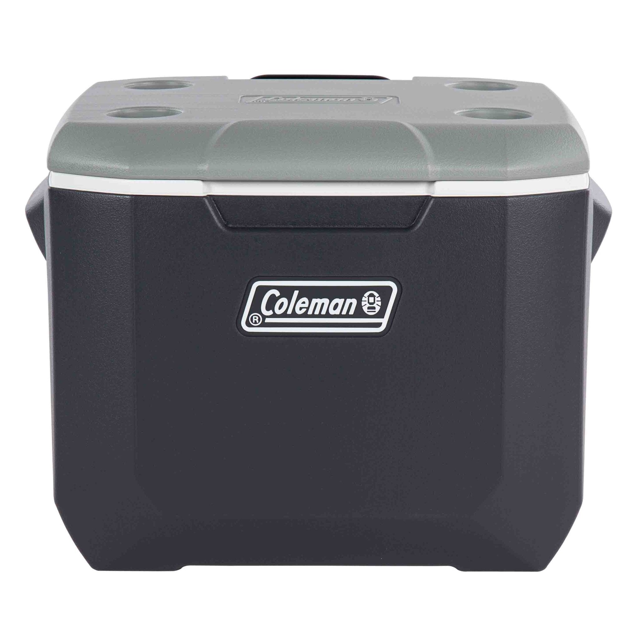 Extreme Daintree Cooler 57L Grey with Heavy Duty Wheels Retractable Towing Handle and Side Carry Handles