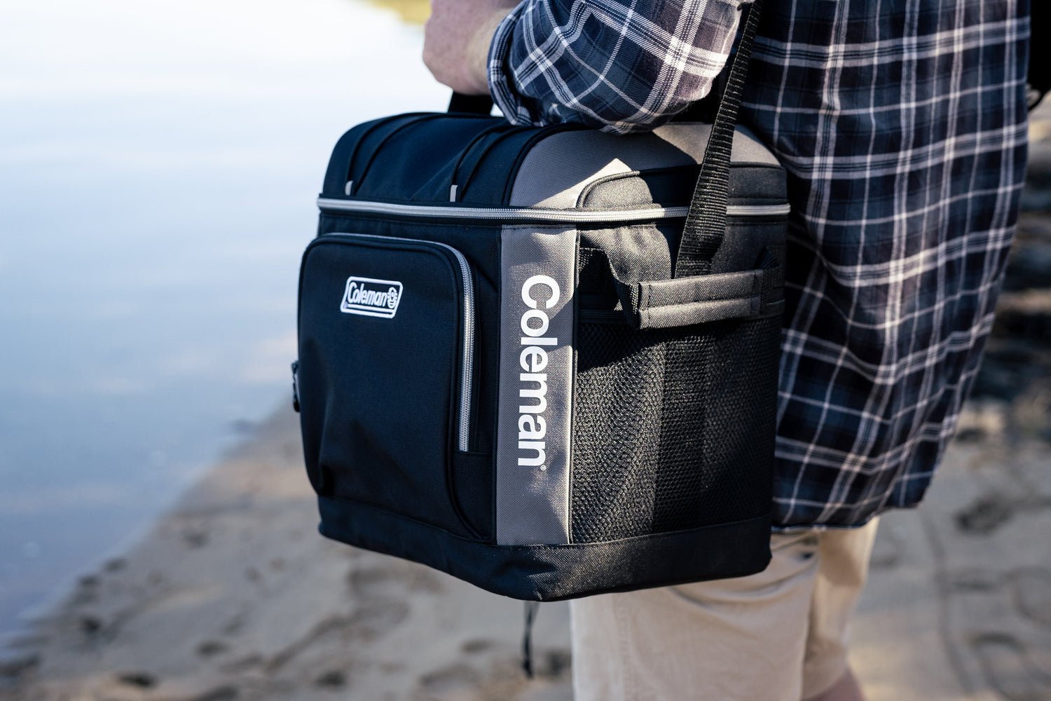 30 Can Templock Insulation Zipped Pocket Soft Cooler Bag with Carry Strap