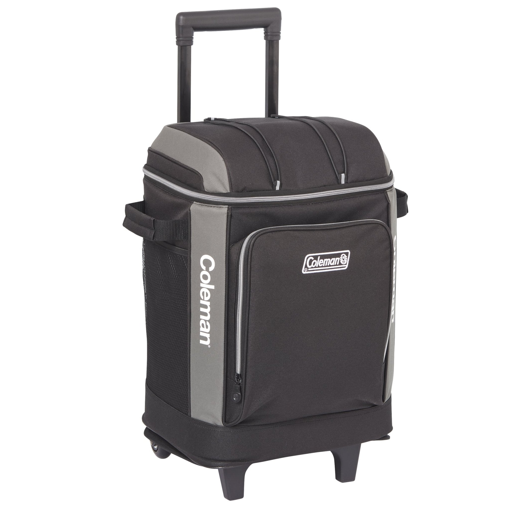 42 Can Templock Insulation Zipped Pocket Wheeled Soft Cooler Bag with Retractable Towing Handle