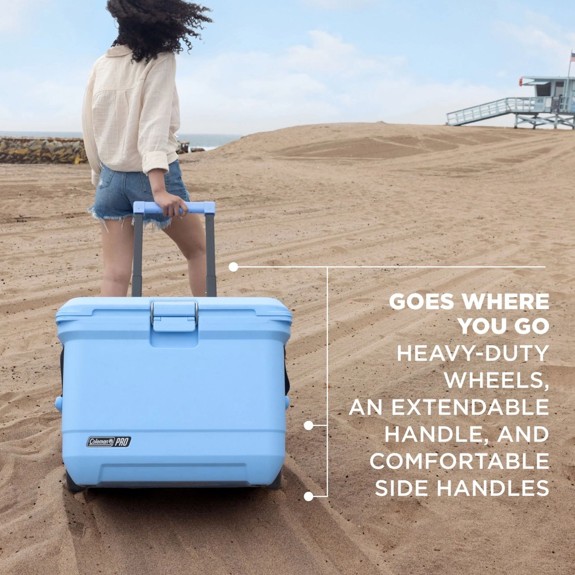 Coleman Cooler Pro 52L Wheeled - Blue Sky