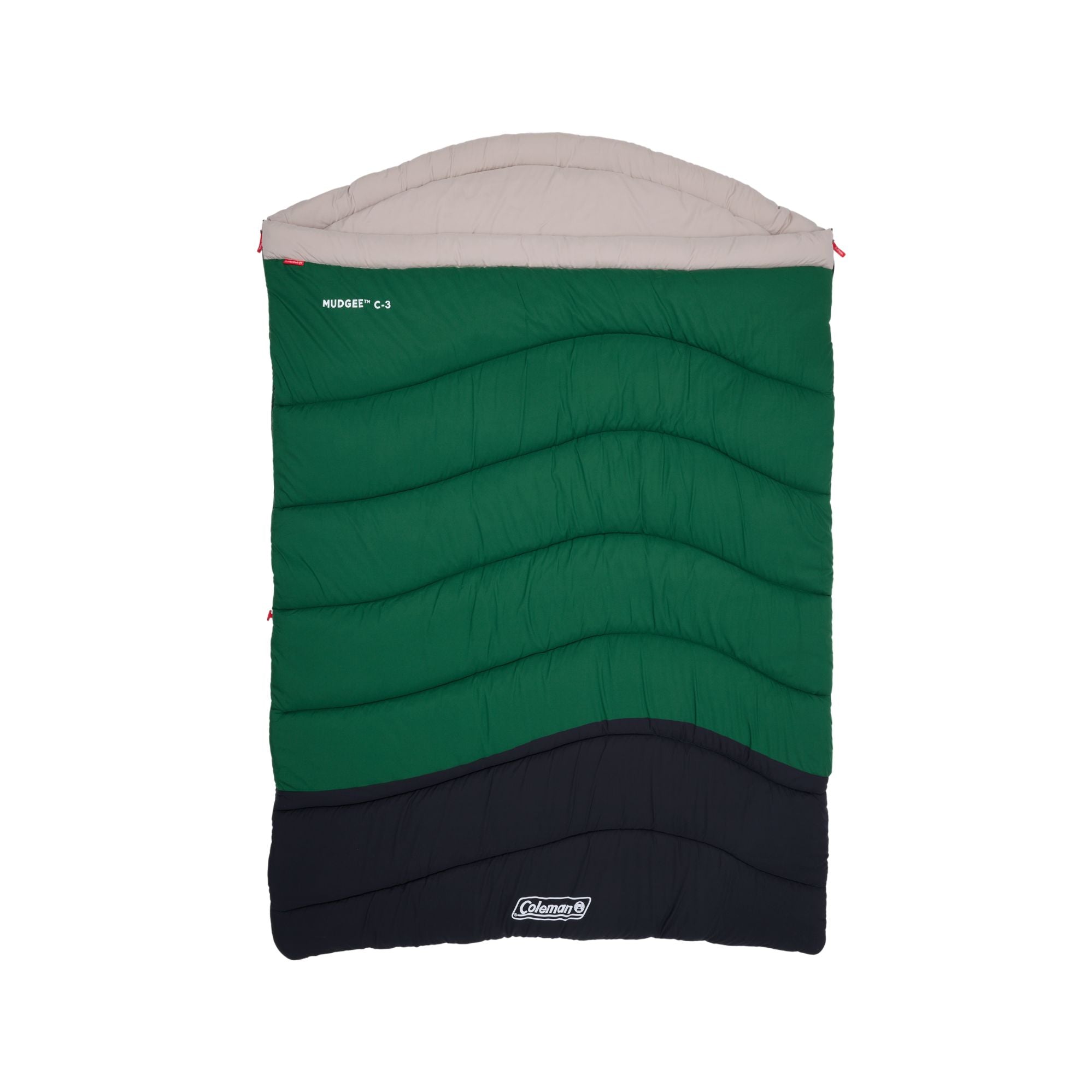 Coleman Mudgee C-3 Warm Hooded Double Sleeping Bag, -3°C Rated