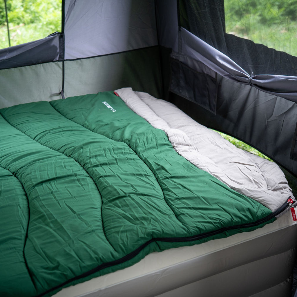 Coleman Mudgee C-3 Warm Hooded Double Sleeping Bag, -3°C Rated