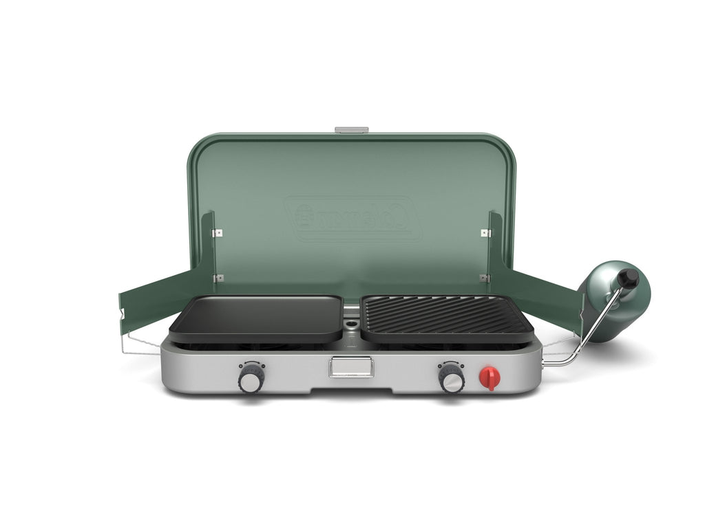 Coleman Cascade 3-in-1 Portable Camping Stove with Wind Guards, 24000 BTUs