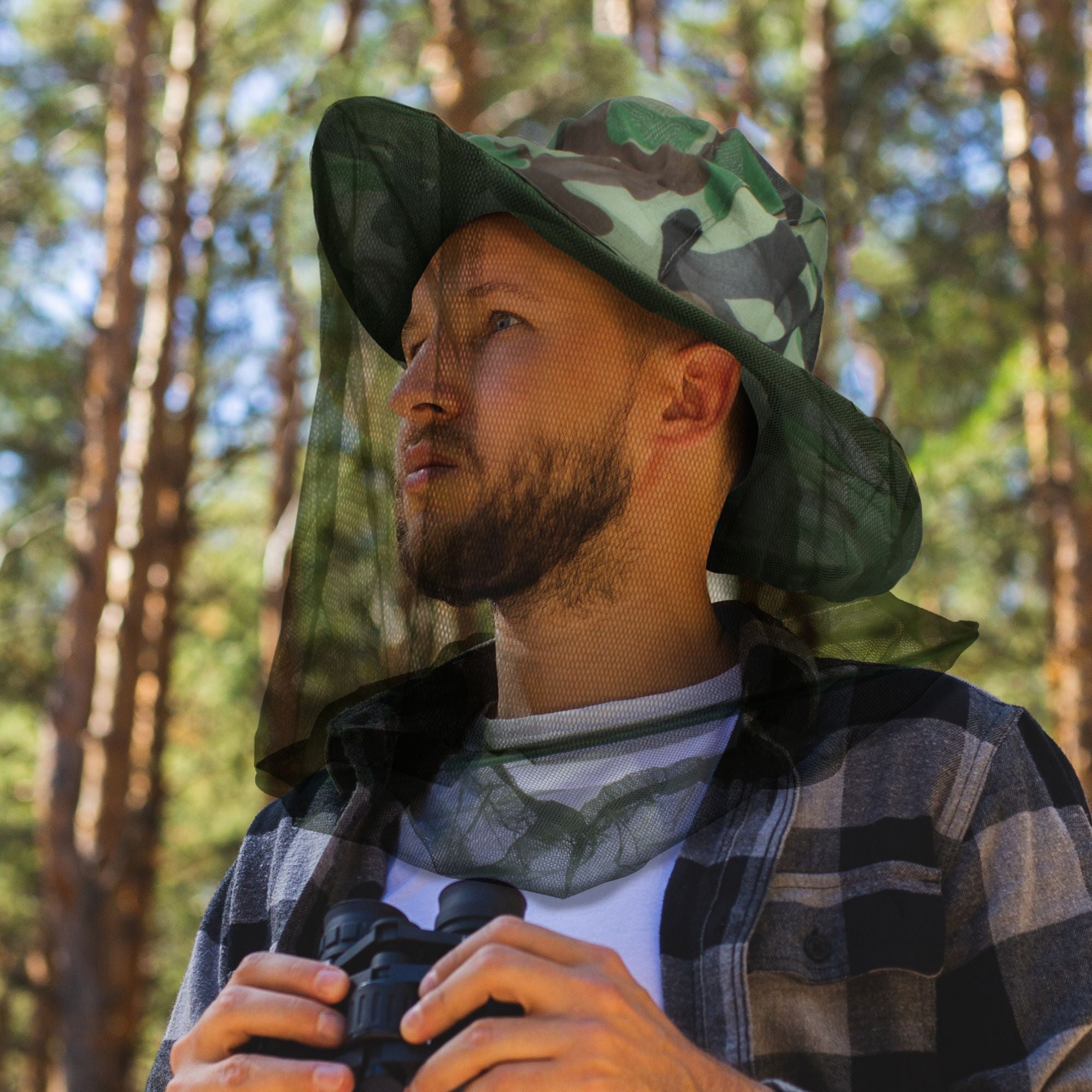 Wildtrak Camouflage Mosquito & Fly Net with Wide Brim Hat