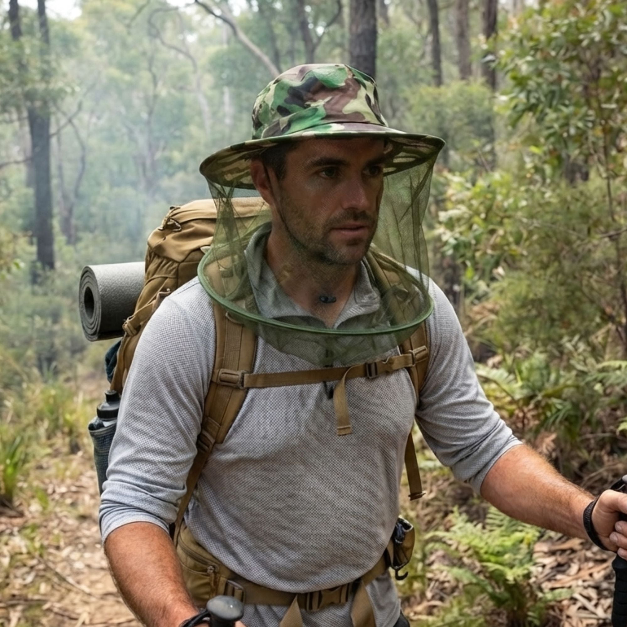 Wildtrak Camouflage Mosquito & Fly Net with Wide Brim Hat