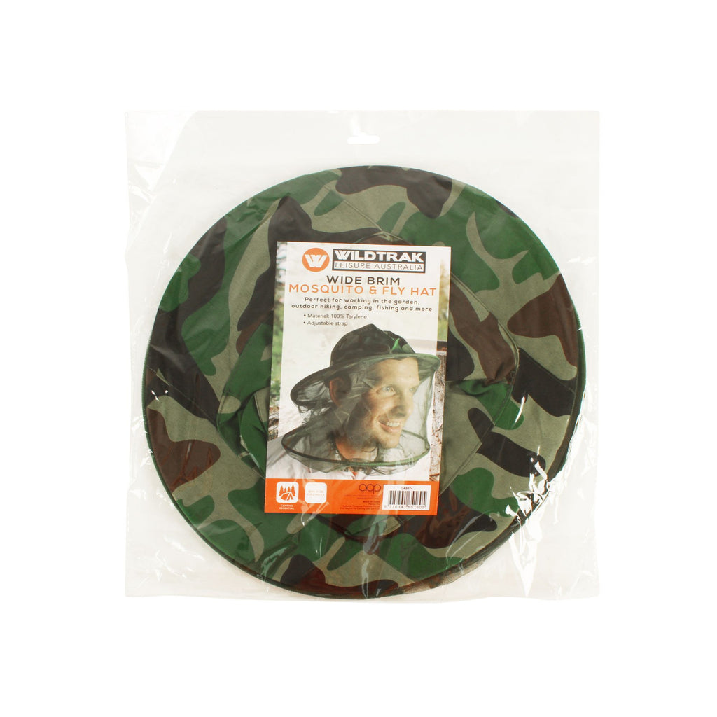 Wildtrak Camouflage Mosquito & Fly Net with Wide Brim Hat