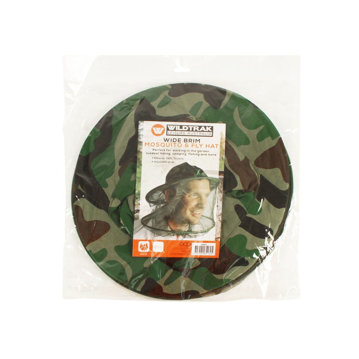 Wildtrak Camouflage Mosquito & Fly Net with Wide Brim Hat