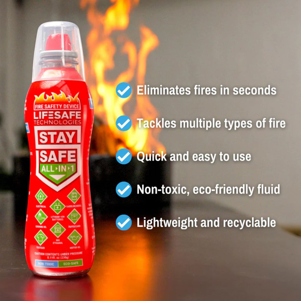 Stay Safe All in 1 Fire Safety Device / Handheld Fire Extinguisher 210g