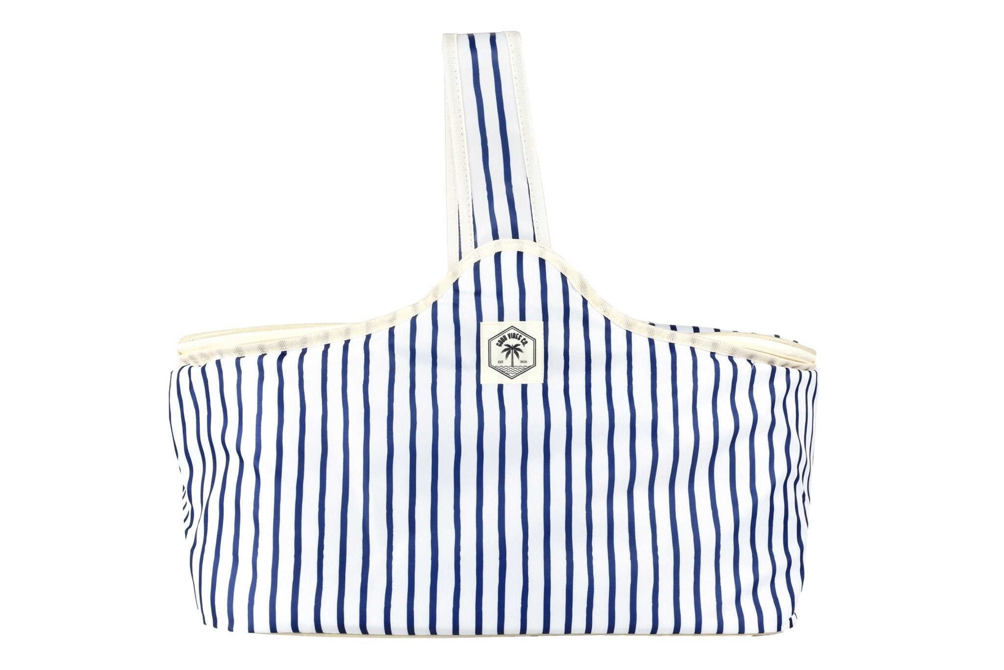 Mediterranean Insulated Daytripper Cooler Bag, Full Zip-Around, Sewn in Handles, Folds Flat