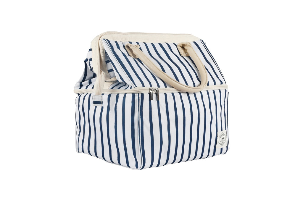 Mediterranean Premium Insulated Picnic Cooler Bag, Carry Handles, 2 Separate Compartments, Holds 24+ Cans