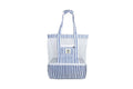 Mediterranean 2 in 1 Insulated Beach Cooler Bag, 2 Compartments, Mesh Top, Zipped Pocket