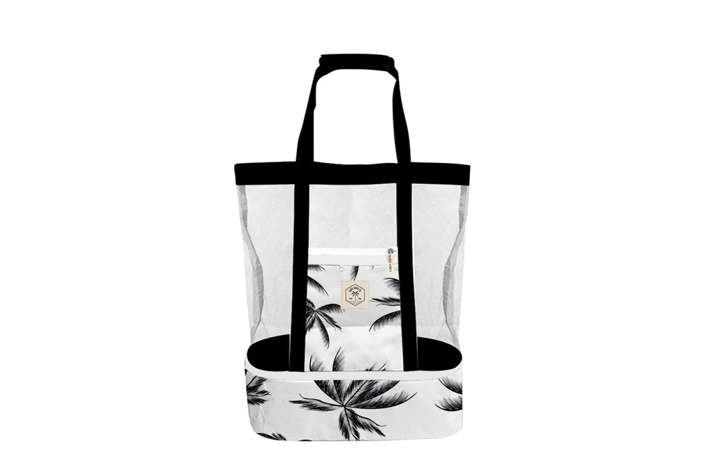 Havana 2 in 1 Insulated Beach Cooler Bag, 2 Compartments, Mesh Top, Zipped Pocket