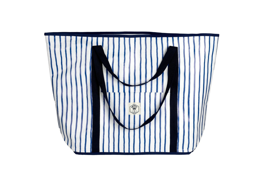 Mediterranean Jumbo Shopping Tote Beach Bag, Dual Handle, Waterproof & Lightweight