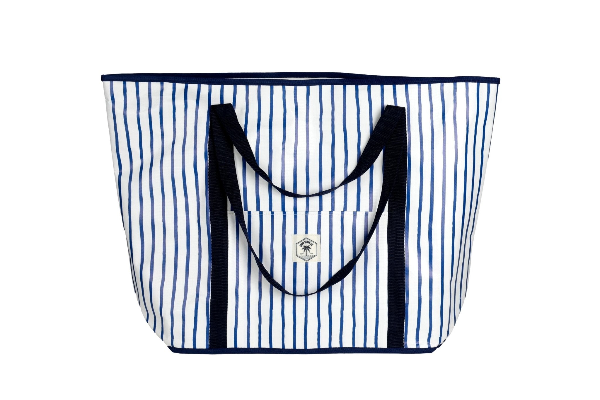 Mediterranean Jumbo Shopping Tote Beach Bag, Dual Handle, Waterproof & Lightweight