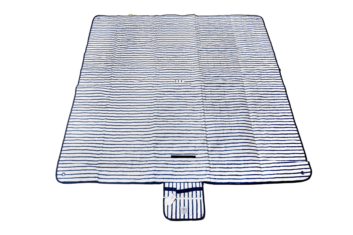 Mediterranean Premium Picnic Mat Blanket, 2x2m, Waterproof Base, Carry Strap, Storage Pocket, 4 Ground Pegs
