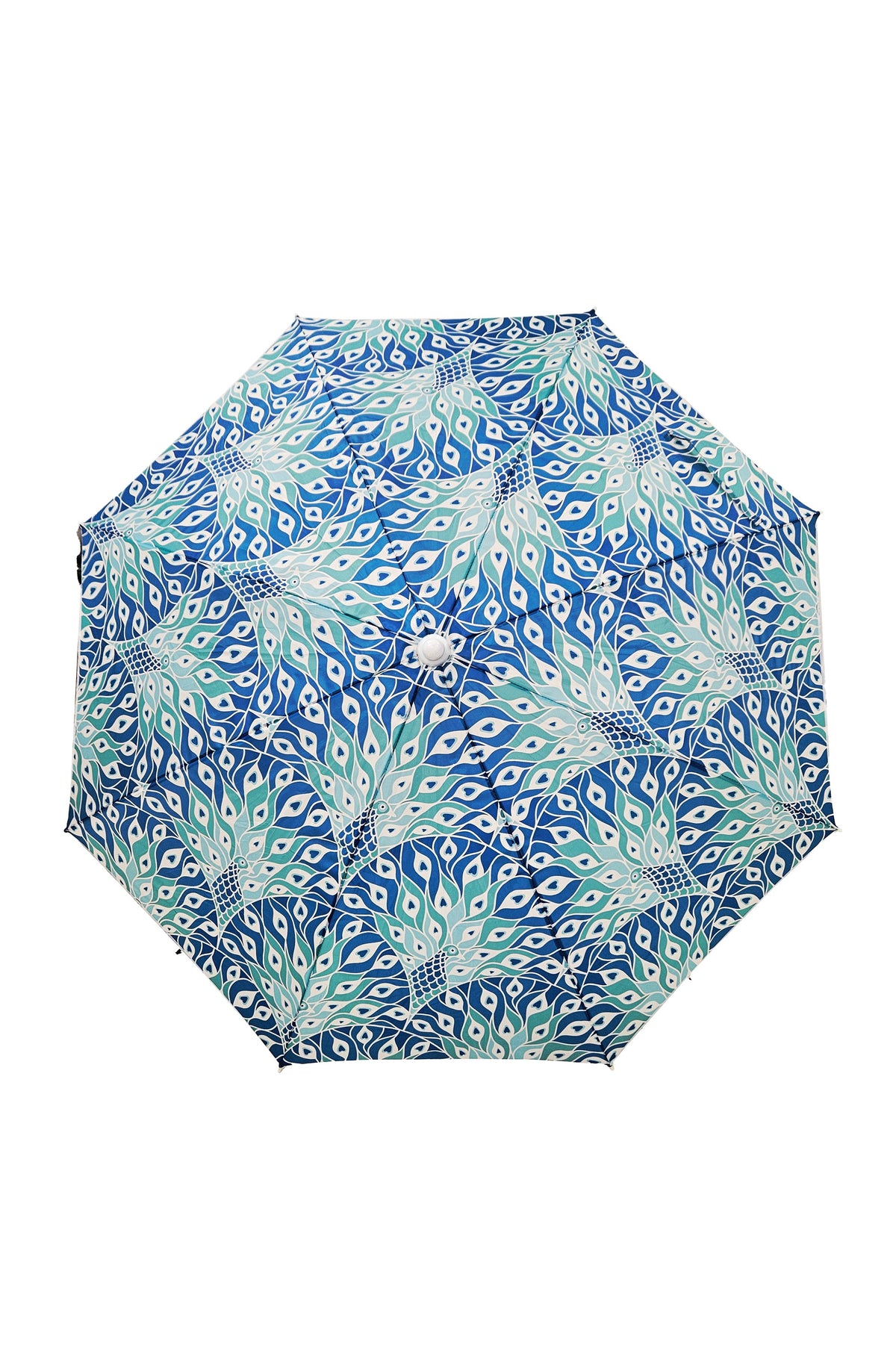 Peacock Paradise 1.6m Beach Umbrella with Carry Bag, Shoulder Strap