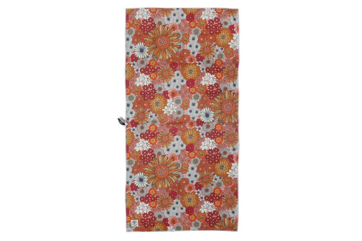 Retro Summer 160cm Microfibre Beach Towel with Storage Bag , Sand-Resistant, Eco Friendly, Double Sided