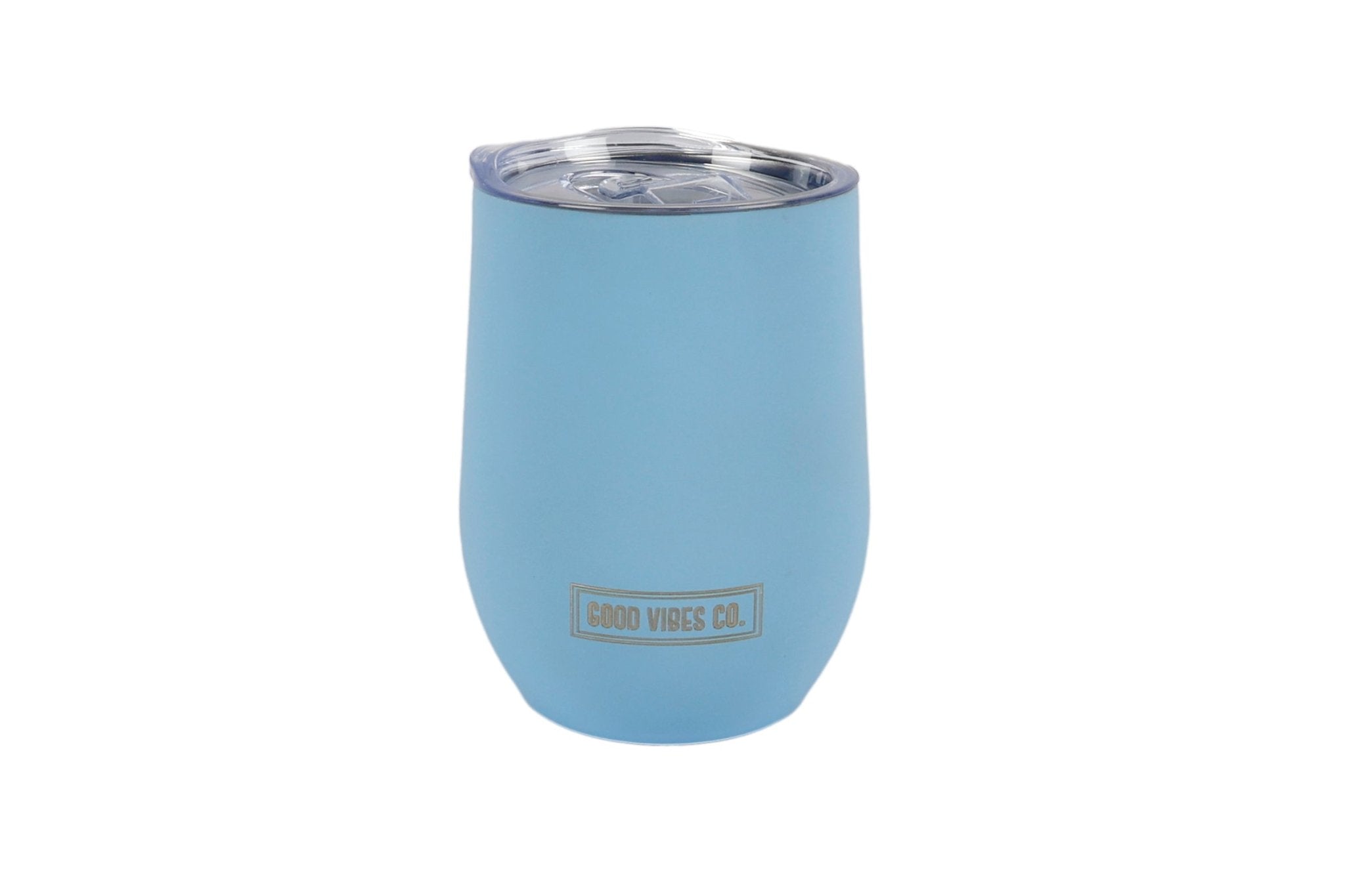 Bay Blue 295ml Insulated Double Wall Stainless Steel Travel Cup with Lid, Durable Matt Finish
