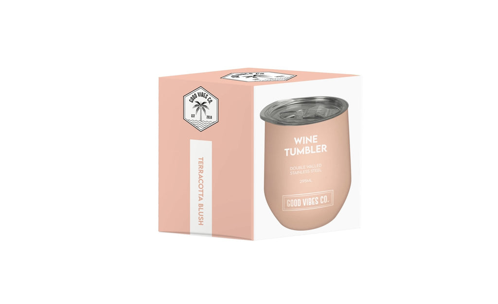 Terracotta Blush 295ml Insulated Double Wall Stainless Steel Travel Cup with Lid, Durable Matt Finish