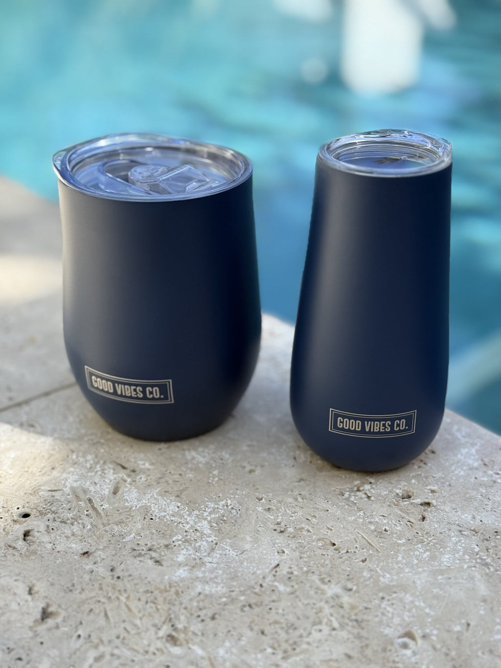Indigo 175ml Insulated Double Wall Stainless Steel Travel Flute with Lid, Durable Matt Finish