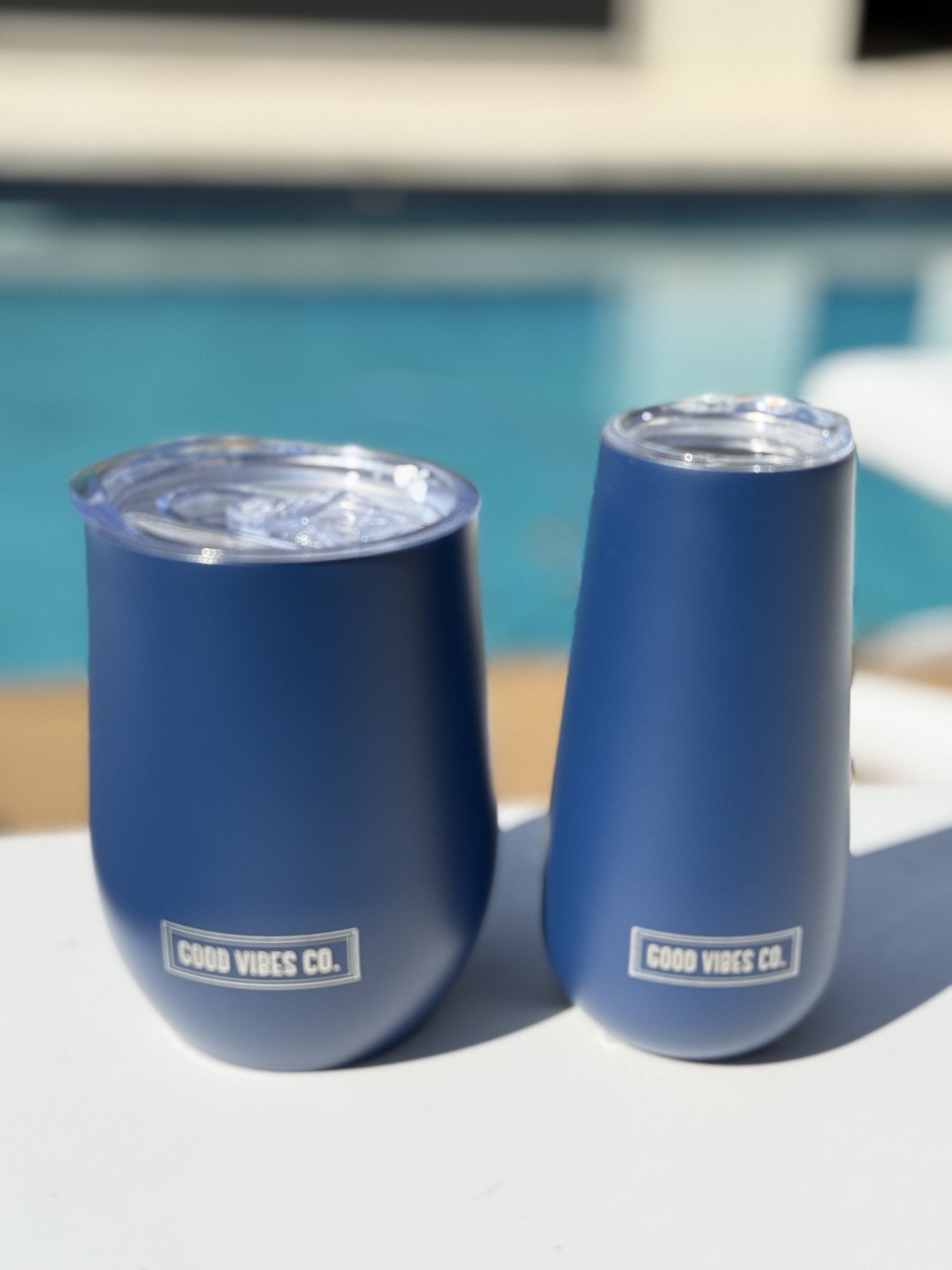 Indigo 175ml Insulated Double Wall Stainless Steel Travel Flute with Lid, Durable Matt Finish