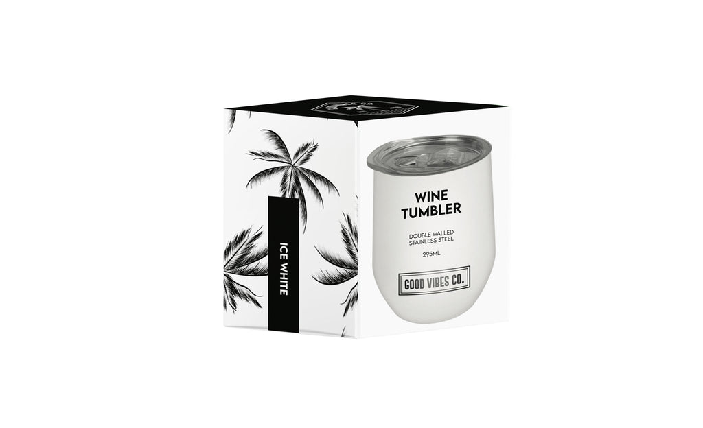 Dove White 295ml Insulated Double Wall Stainless Steel Travel Cup with Lid, Durable Matt Finish