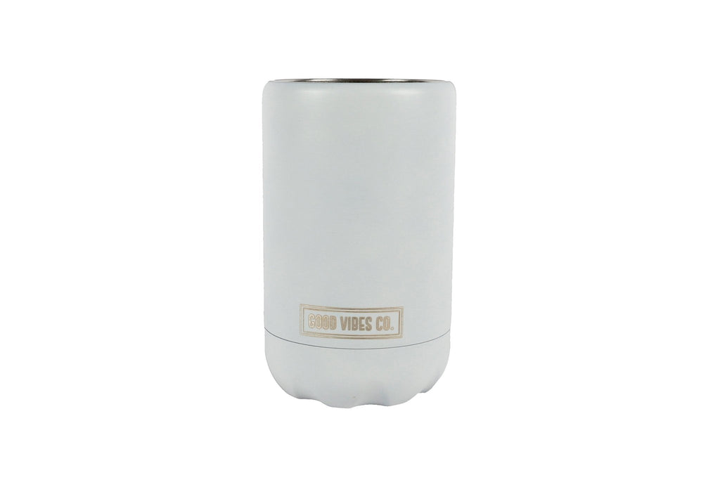 Dove White Insulated Double Wall Stainless Steel Regular Bottle & Can Cooler - Suits 375ml