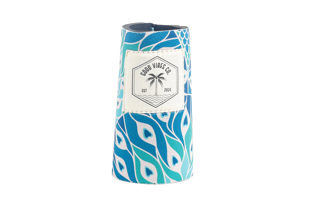 Peacock Paradise Skinny Neoprene Can & Stubby Holder - Suits Seltzer Style Cans