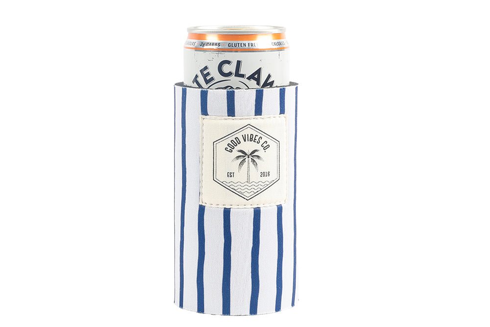 Mediterranean Skinny Neoprene Can & Stubby Holder -Suits Seltzer Style Cans