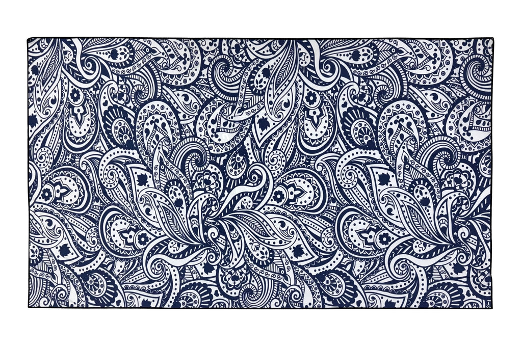 Tahitian Blue 160cm Microfibre Beach Towel with Storage Bag , Sand-Resistant, Eco Friendly, Double Sided