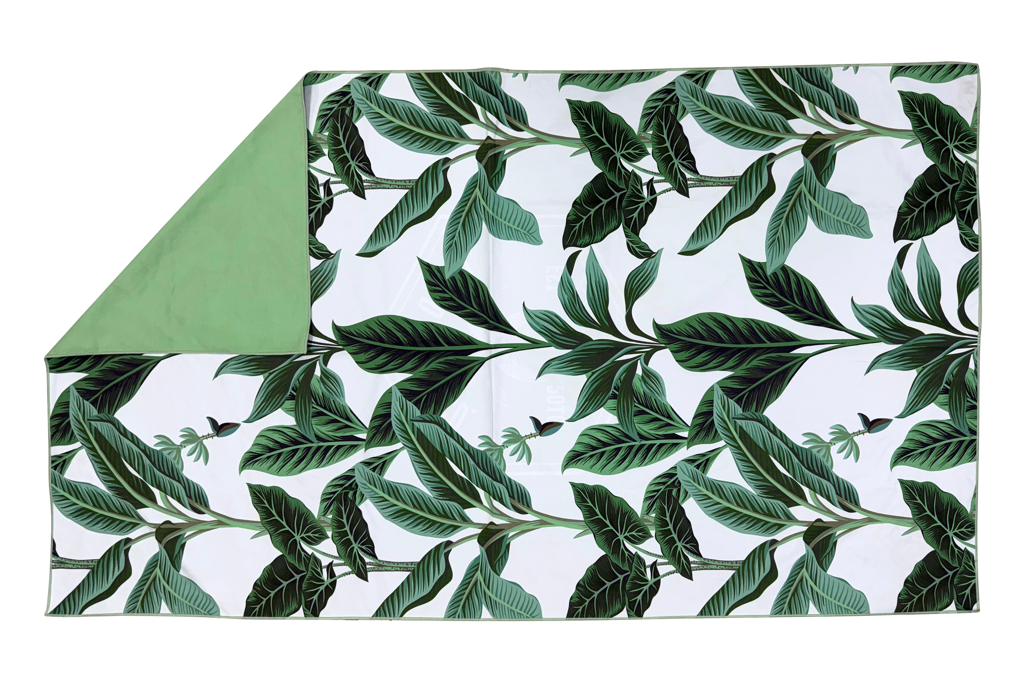 Botanical 160cm Microfibre Beach Towel with Storage Bag , Sand-Resistant, Eco Friendly, Double Sided (Copy)