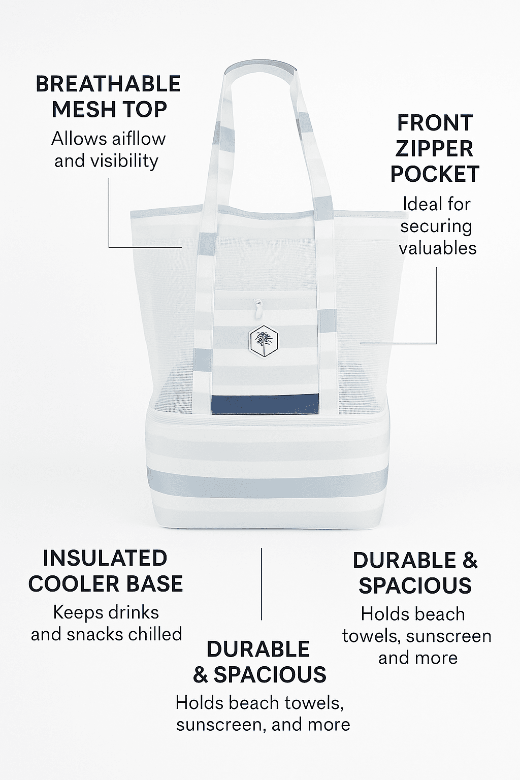 Ocean Tide Beach Cooler 2 In 1 Bag