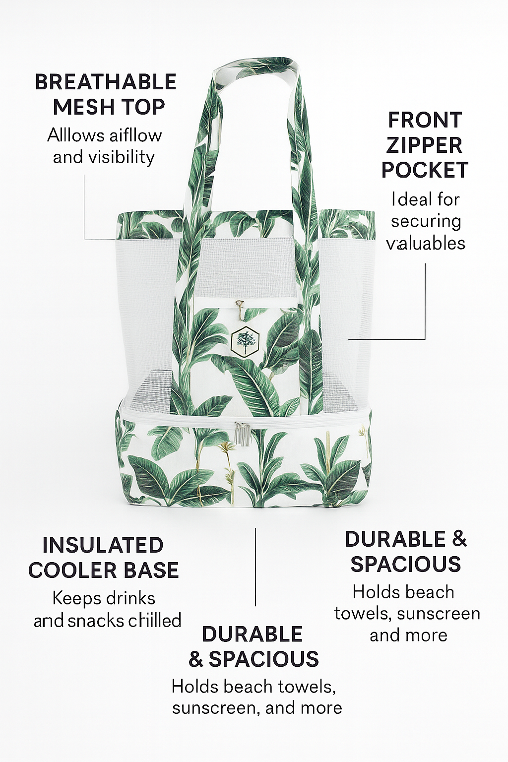 Botanical Beach Cooler 2 In 1 Bag