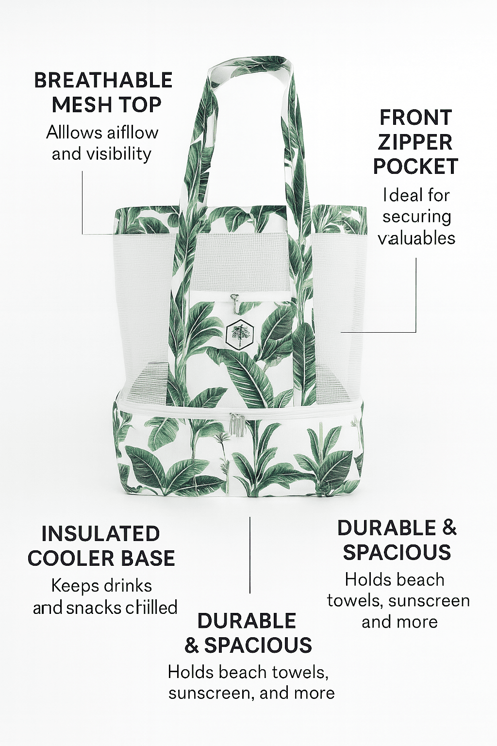 Botanical Beach Cooler 2 In 1 Bag