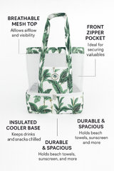 Botanical Beach Cooler 2 In 1 Bag