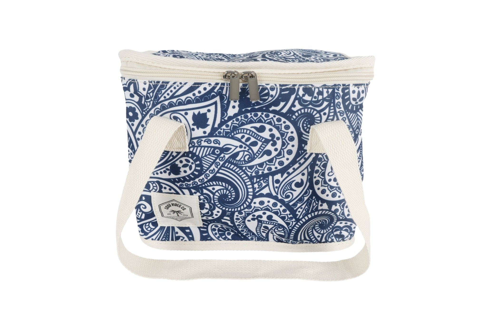 Tahitian Blue Premium Insulated Lunch Bag, Carry Handles, Zippered Closure