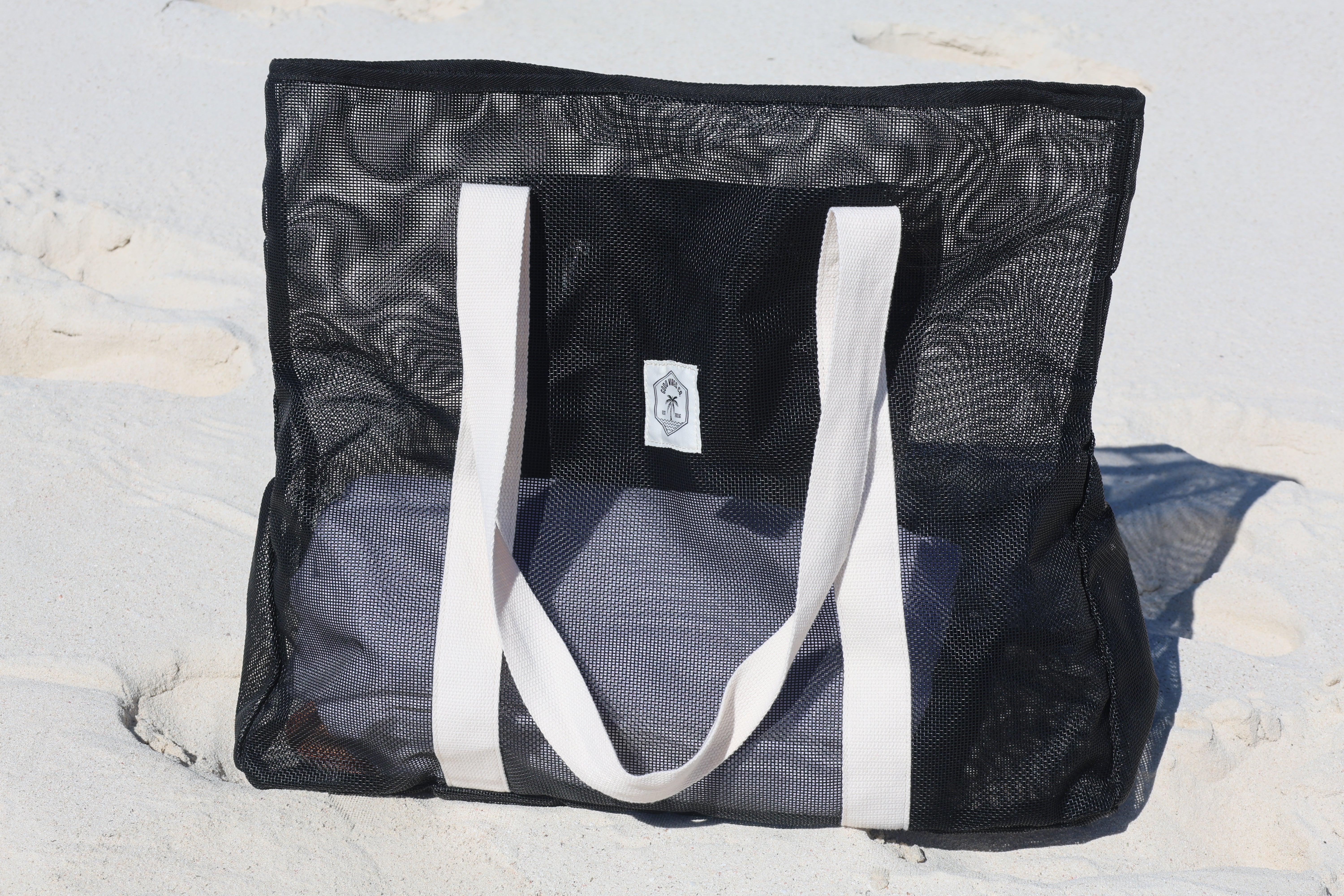 Black Extra Large, Ultimate Mesh Tote Beach Bag 62cm